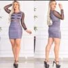 Vestido C/detalhes de tule e paetês M - Image 7