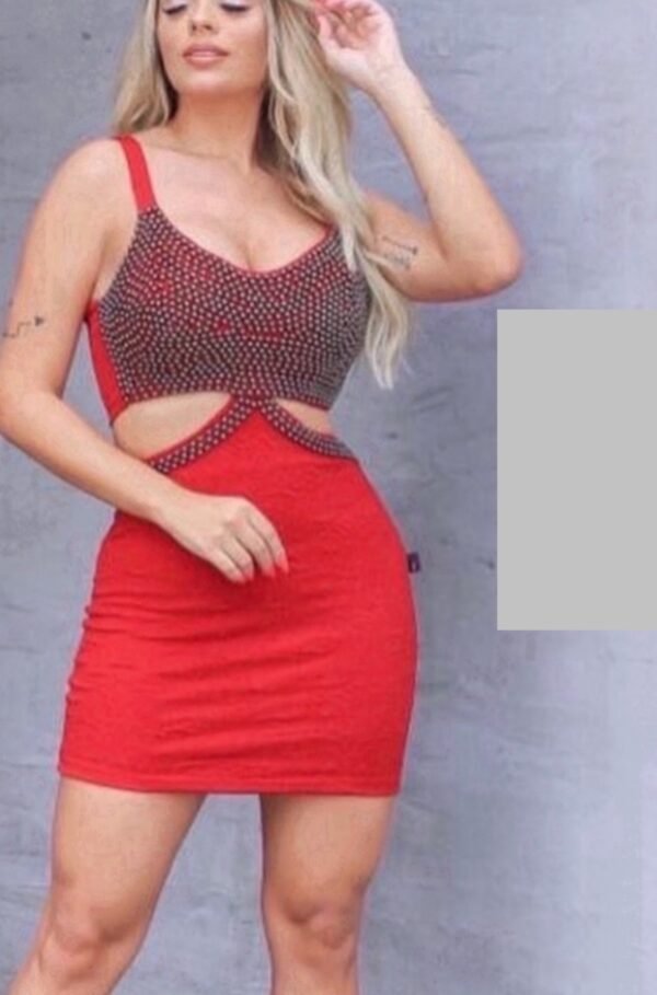 Vestido Vermelho-  Tule e Bordado - Image 10